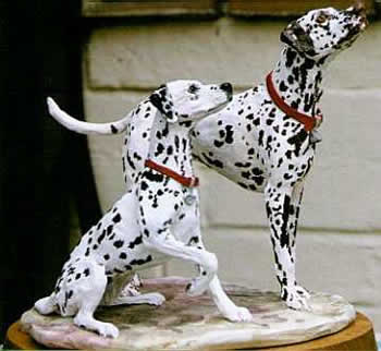 Sculpture of  Dalmatians Mum and Son