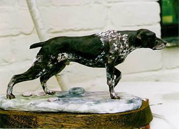 Sculpture of  a Pointer At Work