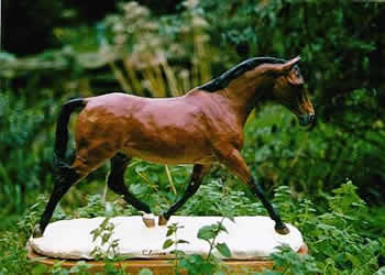 Sculpture of  a horse titled Old Friend