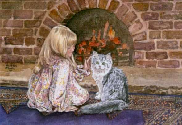 Girl and Cat
