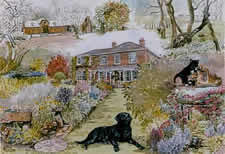 Family Home Montage Painting