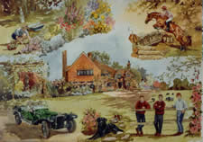 Watercolours Painting of  Ron & Bennie Paxton Cats 